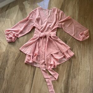 Pink dress with built in shorts